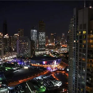 شقة Downtown With Fountain And Burj Khalifa View 